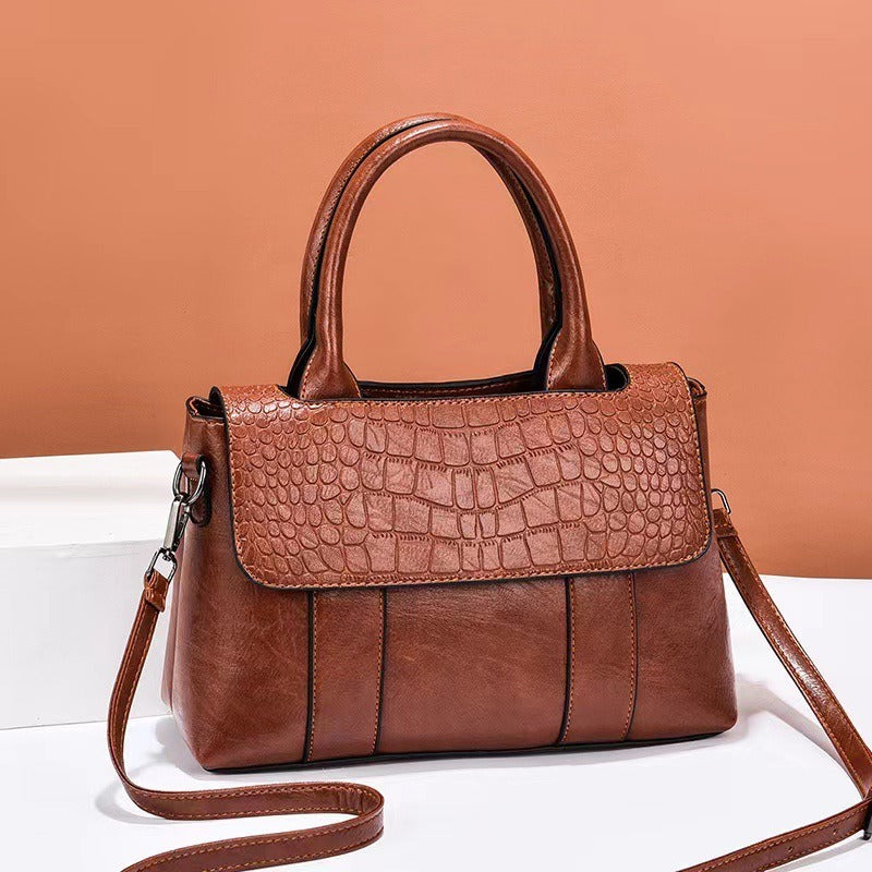 Camille Croc-Effect Crossbody