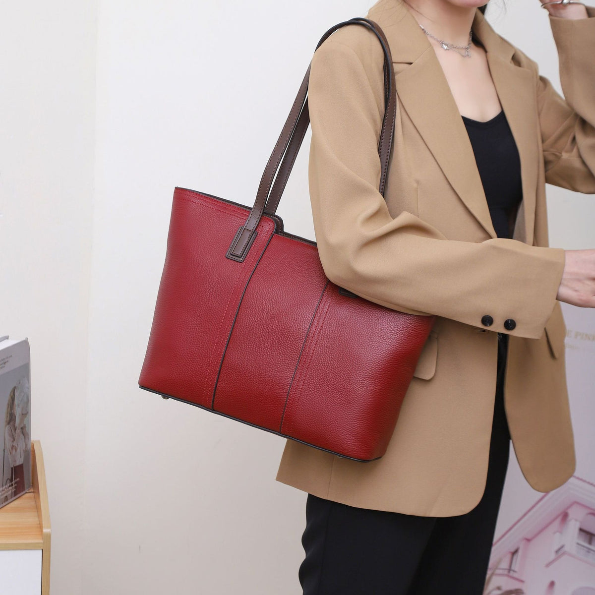 Margot Leather Commuter Tote