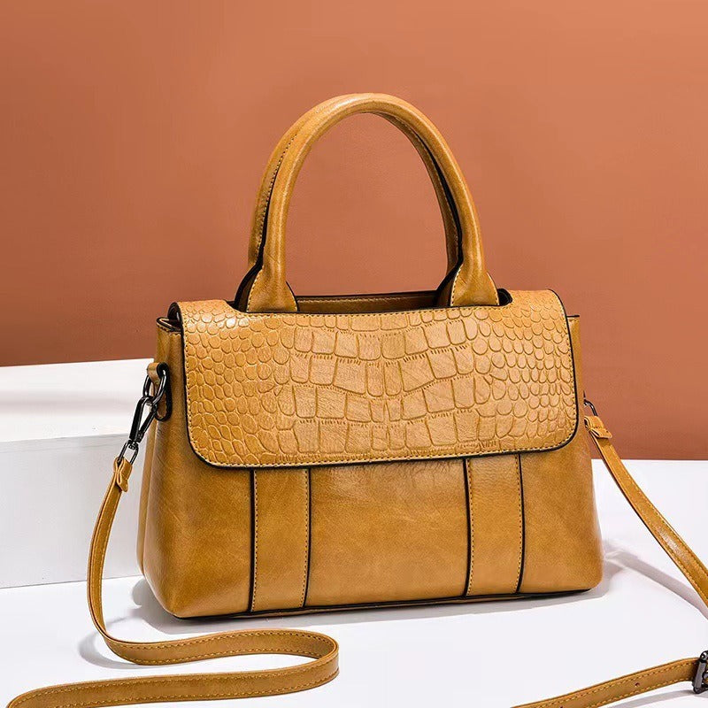 Camille Croc-Effect Crossbody