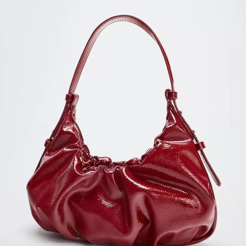 Vale Crackle-Effect Shoulder Bag