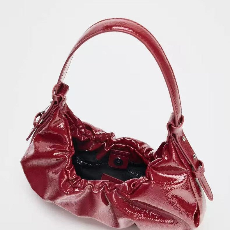 Vale Crackle-Effect Shoulder Bag